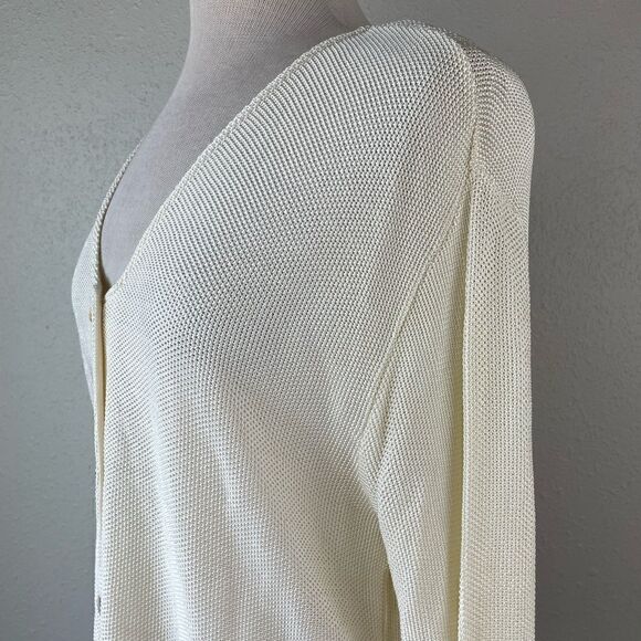 Coldwater Creek Rayon Cream Cardigan Sweater Size S EUC - Picture 4 of 6